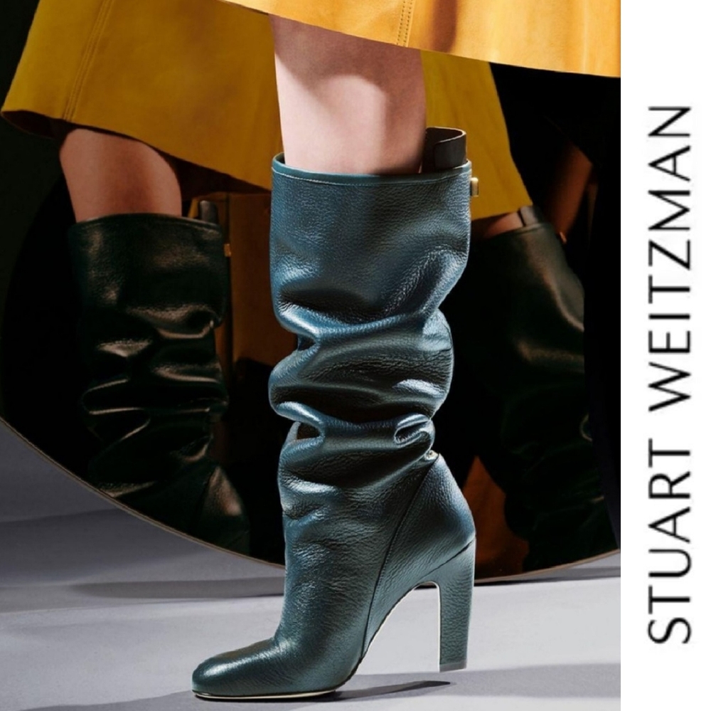 Gorgeous Slate Blue/Green Stuart Weitzman Boots - Picture 1 of 8